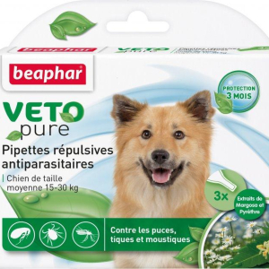 Капли Beaphar Bio Spot On от блох, клещей и комаров для собак весом 15-30 кг №3 пипетки (1 упаковка)