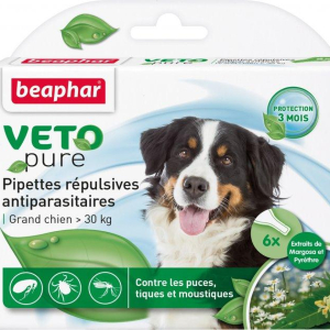 Капли Beaphar Bio Spot On от блох, клещей и комаров для собак весом более 30 кг №6 пипеток (1 упаковка)