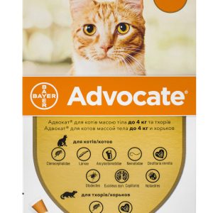 Капли Адвокат для кошек до 4 кг (0,4 мл 1 пипетка) BAYER