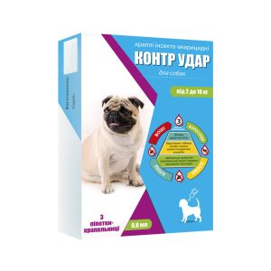 Контр Удар капли на холку для собак 2-10 кг, 0.8 мл №3 Круг