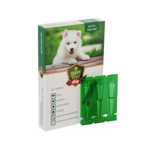 Капли комплексные противопаразитарные Elite Zoo dog вес 1 - 5 кг (3 ампулы х 0,5 мл)  Продукт