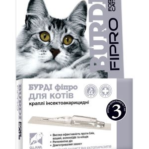 Капли Бурди Фипро для котов №3 O.L.KAR (от блох и клещей)