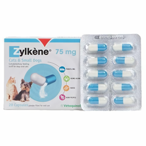 Зилкене (Zylkene) Vétoquinol 75 мг №10 (1капс/5кг) (для снятия стресса у собак и кошек) (срок до 12.2025 г)