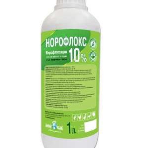 Норофлокс (Энрофлоксацин) 10% оральный 1 л O.L.KAR