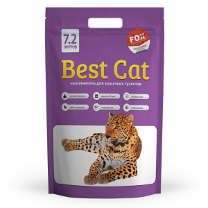 Силикагелевий наповнювач Бест Кет для котячого туалету Best Cat Purple Lawender 7,2 літрів