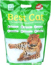Силикагелевий наповнювач Бест Кет для котячого туалету Best Cat Green Apple 7,2 літрів