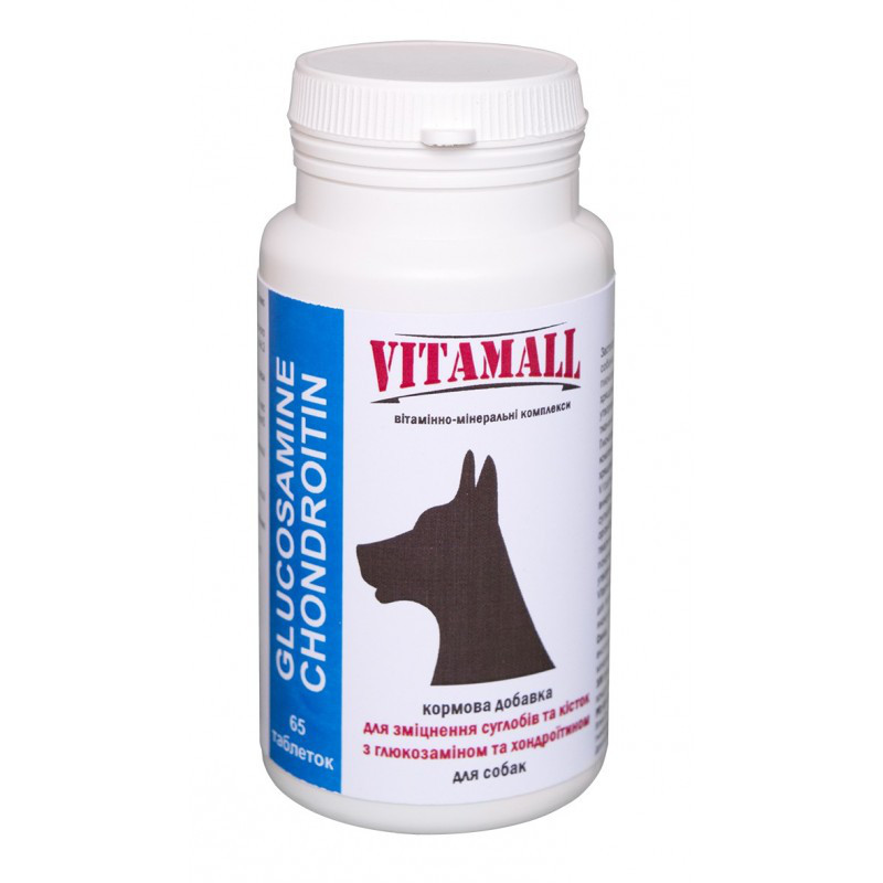 Витамолл (VitamAll) кормова добавка для зміцнення суглобів і кісток з глюкоз. і хондроїтином д/собак табл 65