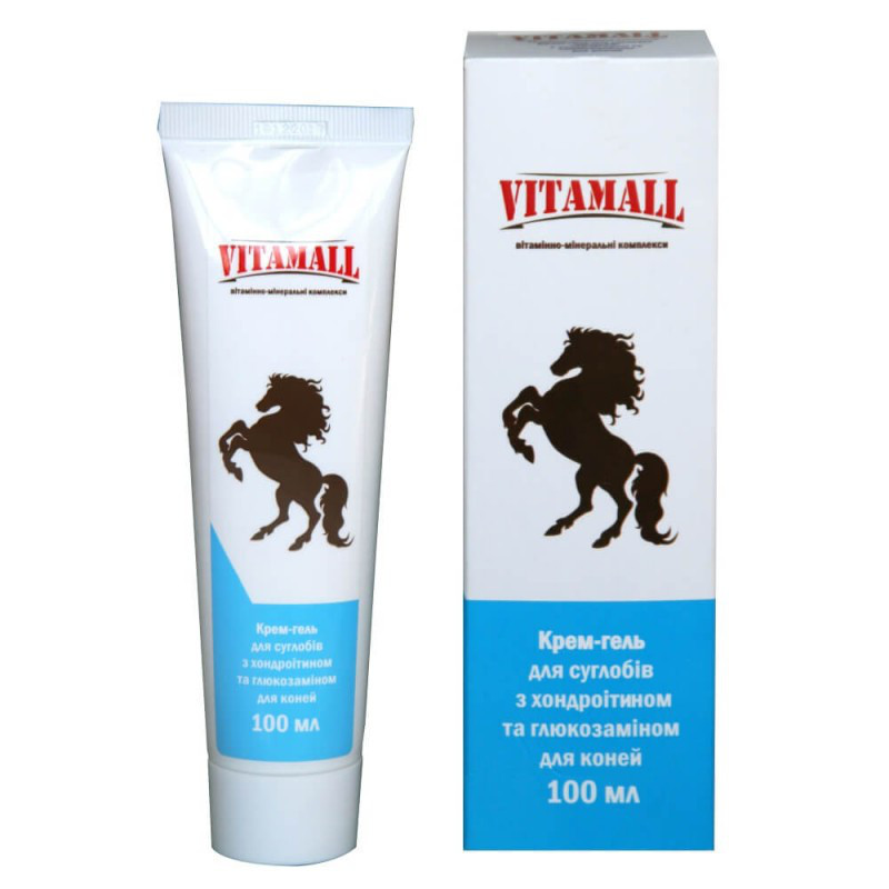 Витамолл (VitamAll) крем-гель для суглобів, з хондроитином і глюкозамін для коней 100 мл