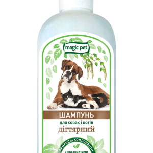 Magic Pet шампунь "Дегтярный" з екстрактом лугових трав та березового дьогтю для собак і котів 200мл
