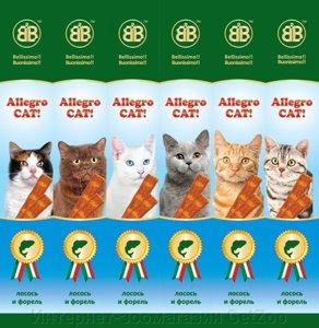 Ковбаски для котів Allegro Cat з лососем і фореллю 6х5 м