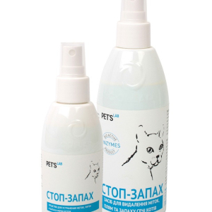 Pet`s Lab СТОП-ЗАПАХ - средство для устранения меток, пятен и запаха мочи кошек 150 мл (9750)