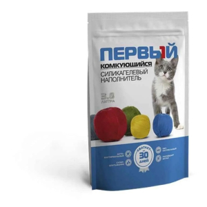Силикагелевий наповнювач (комкующийся) ТМ "ПЕРШИЙ" Blue Mint 3,8 л SGL028