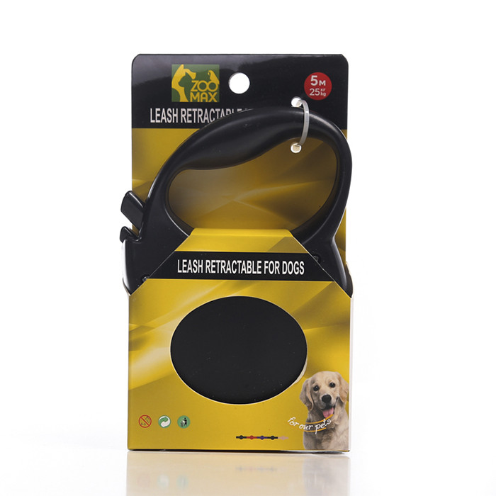 Повідець рулетка стрічка чорний 5м 25кг MS-808-5M-Black ZooMax