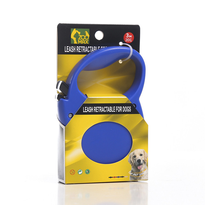 Повідець рулетка стрічка синій 3м 20кг MS-808-3M-Blue ZooMax