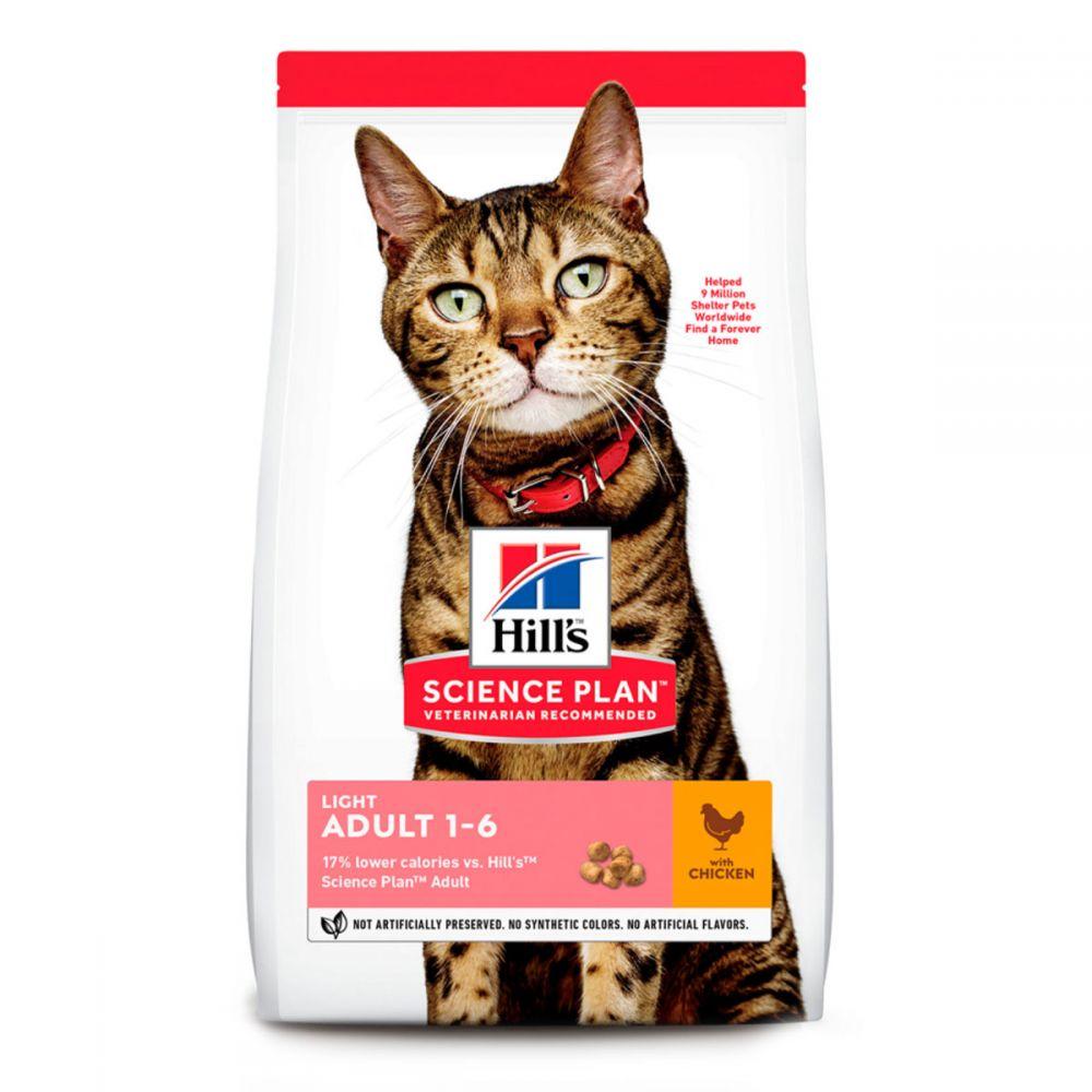 Сухий корм для кішок Хіллс Hills SP Feline Adult Light з куркою для підтримки оптимальної ваги 1.5 кг