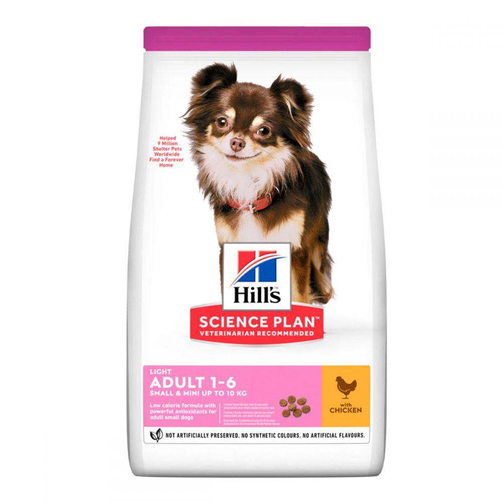 Hills Science Plan Light Adult Small & Mini Chicken Сухой корм для малоактивных собак мини и малых пород с