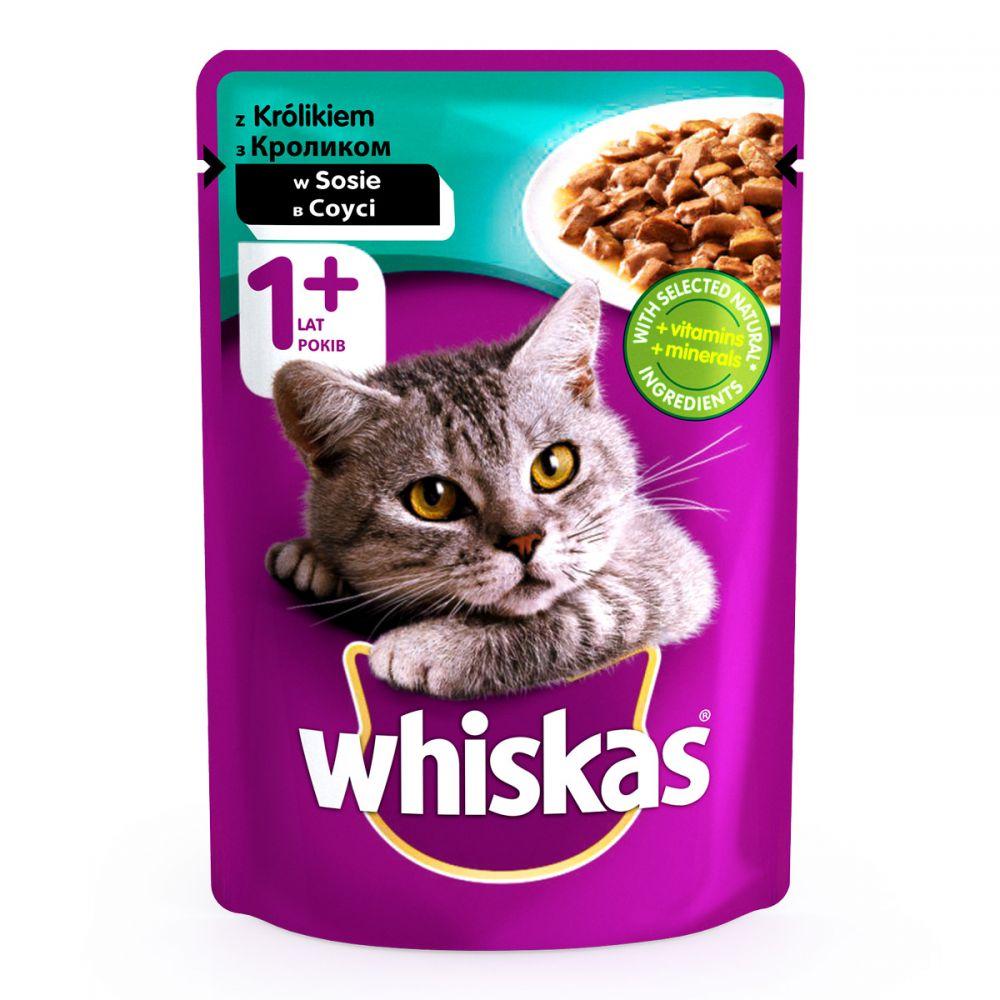 Whiskas консерва для котів з кроликом в соусі 100 г