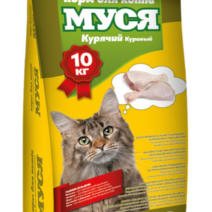 Корм для кішок Муся 10 кг зі смаком курки