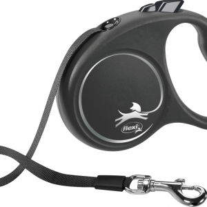 Flexi Black Design S поводок-рулетка (5м, до 15кг, стрічка)