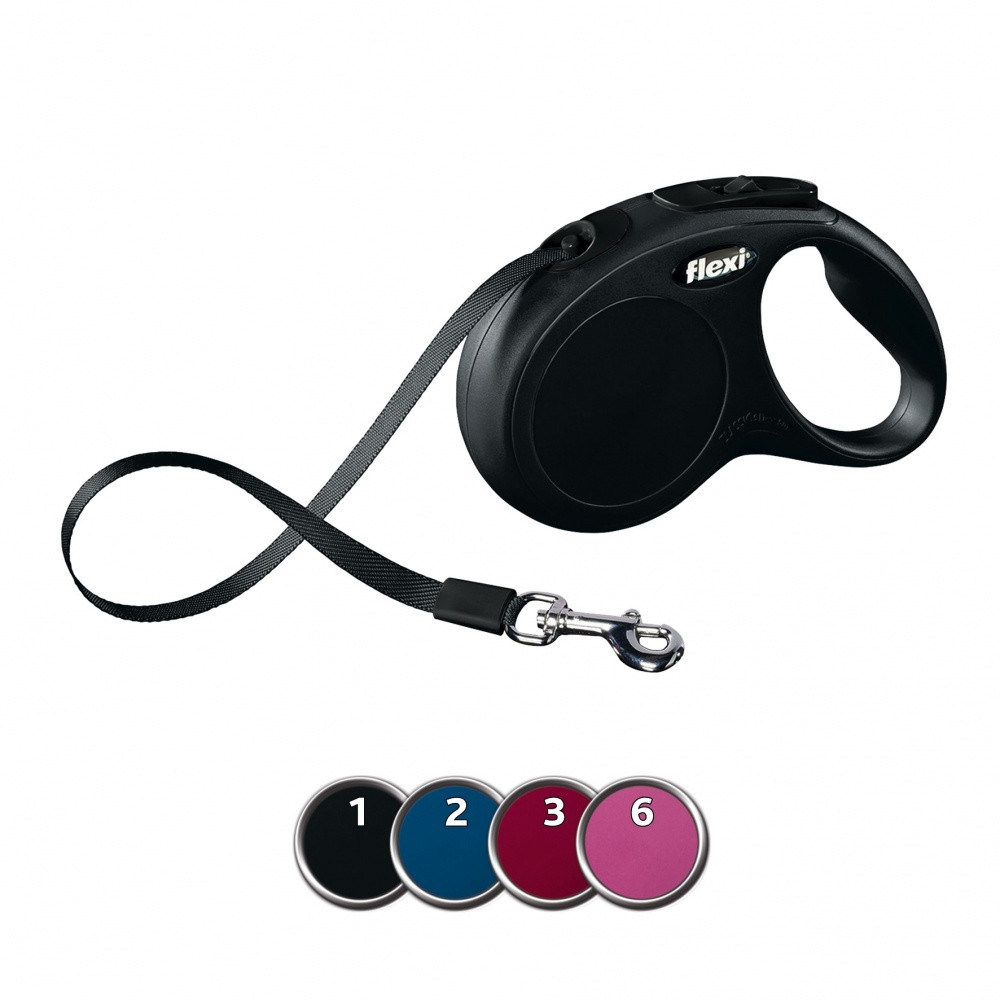 Flexi Classic M (5м,стрічка,до 25кг) - рулетка поводок для собак