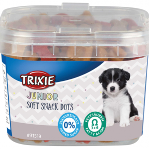 Вітаміни Trixie (TX-31519) Junior Soft Snack Dots м'які ласощі для собак з куркою та лососем (Омега-3 і Омега-6) 140 г
