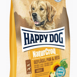 Happy Dog NaturCroq Gefluegel Pur&Reis 15кг корм для собак (курка)