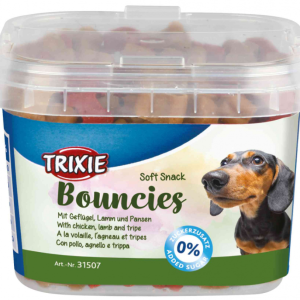 М'які ласощі для дрібних собак Trixie (TX-31507) Soft Snack Bouncies з ягням, птицею та шлунком 140 г