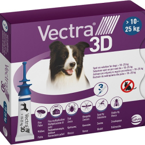 Vectra 3D (Вектра 3D) для Собак вагою 10 - 25 кг (1 піпетка 3.6 мл), Ceva Франція