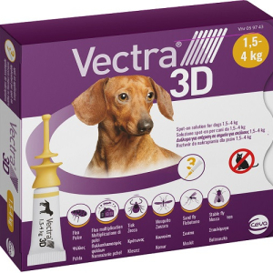Vectra 3D (Вектра 3D) для собак вагою 1.5 - 4 кг (1 піпетка 0.8 мл) Ceva Франція