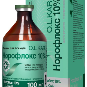 Норофлокс 10% 100 мл розчин для ін'єкцій O.L.KAR