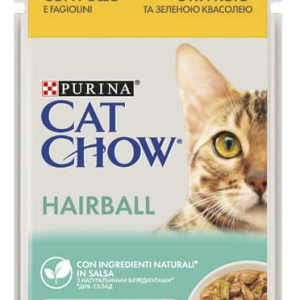 Cat Chowдля котів контроль комків шерсті в ШКТ з куркою та зеленою квасолею в соусі 85 г Purina