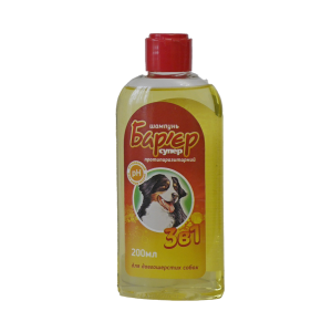 Шампунь Барьер супер 3 в 1  протипаразитарний для довгошерстних собак 200 мл Продукт