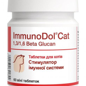 Дієтична добавка для кішок ІмуноДол (ImmunoDol Cat) 60 таблеток Дольфос (DOLFOS)