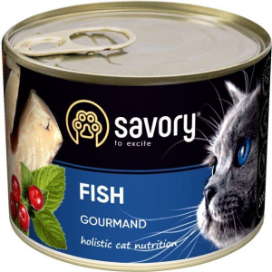 Вологий корм Сейворі Savory для вибагливих котів з рибою, 200 г