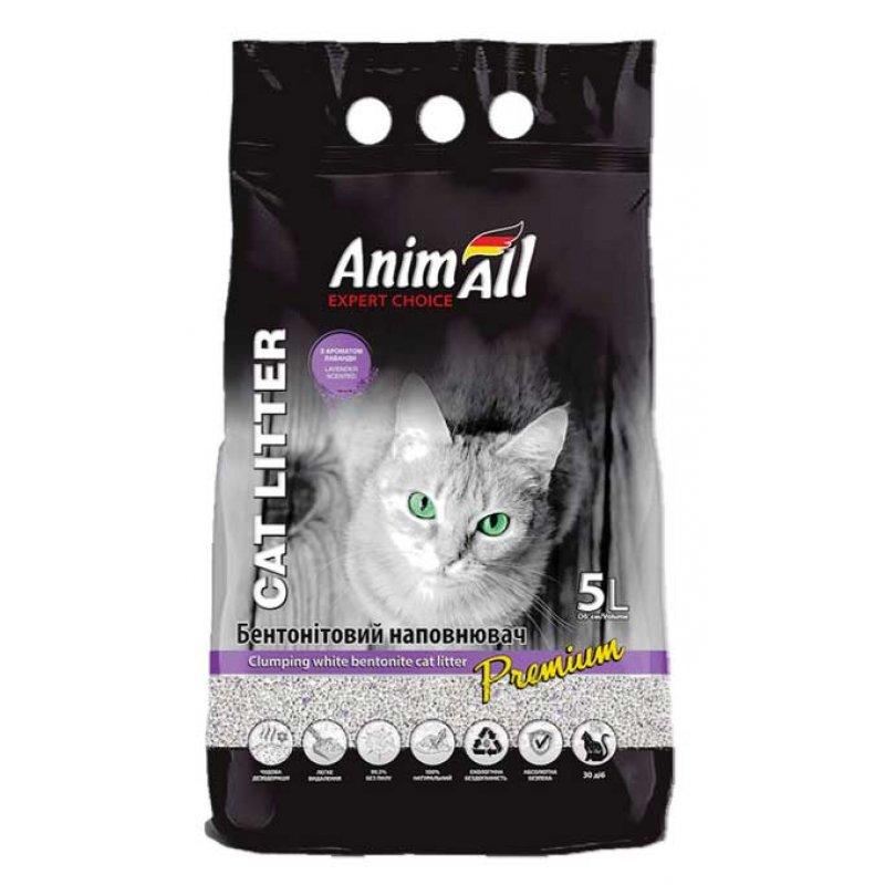 Наповнювач AnimAll Lavender (АнімАлл) бентонітовий білий з ароматом лаванди 5 кг