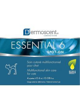 Засіб для догляду за шкірою та шестью кішок Dermoscent Essential 6 spot-on (синій) 4х0.6 мл термін до 01.27