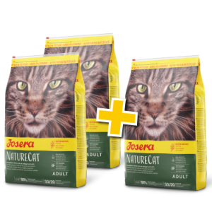 АКЦІЯ 2+1 Сухий корм Josera NatureCat беззерновой корм для кішок з чутливим травленням і кошенят від 6 міс. 2 кг (3 шт.)