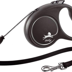 Повідець-рулетка Flexi Black Design S трос 5м/12 кг (Срібний)