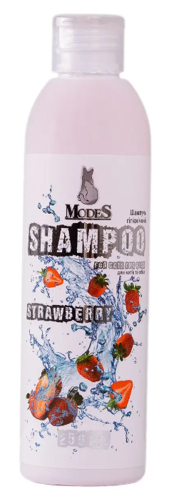 Шампунь Modes Fruit boom Strawberry Модес з ароматом полуниці для котів та собак 250 мл.