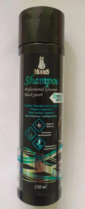 Шампунь Modes Shampoo Groomer Модес Грумер Чорна перлина для собак чорних і темних забарвлень 250 мл.