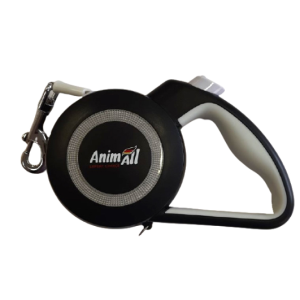 Повідець-рулетка AnimAll Reflector MS7110-5M L до 50 кг 5 м (Сіро-Чорний)