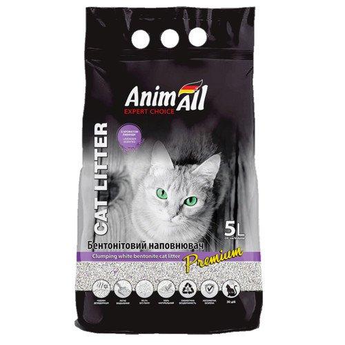 Наповнювач для котячого туалету AnimAll Бентонітовий комкуючий з ароматом лаванди 8.6 кг (10 л) Білий