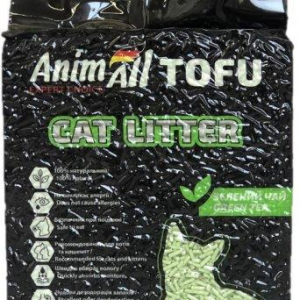 Наповнювач для котячого туалету AnimAll Тофу з ароматом зеленого чаю Соєвий комкуючий 2.6 кг (6 л)