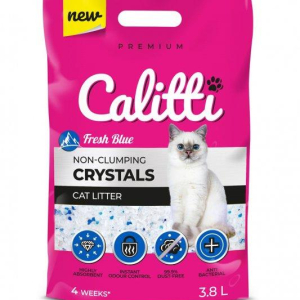 Силікагелевий наповнювач для котячого туалету Calitti Crystals 3.8 л Fresh blue