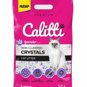 Силікагелевий наповнювач для котячого туалету Calitti Crystals 3.8 л Lavender