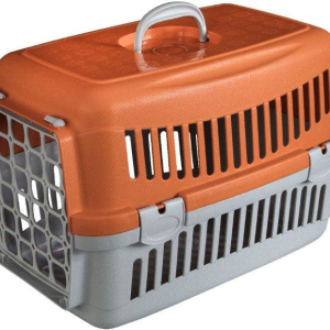Переноска для котів та собак Animall CNR-102 (48.5х32.5х32.5 см) Сіро-помаранчева