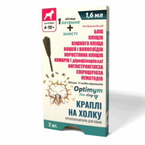 "OPTIMYM" - краплі для собак 4-10 кг, 1.6 мл №2 (Круг)