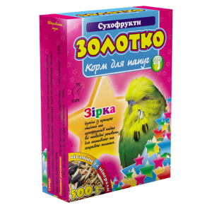 Корм "Золотко" для папуг "Сухофрукти" 500 г (Круг)