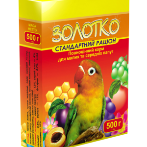 Корм "Золотко" для папуг "Стандартний Раціон" 500 г (Круг)