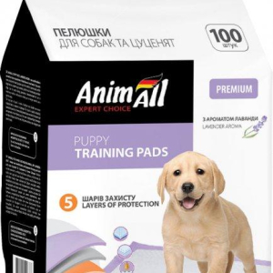 Пелюшки для собак AnimAll 60х60 см з ароматом лаванди 100 шт